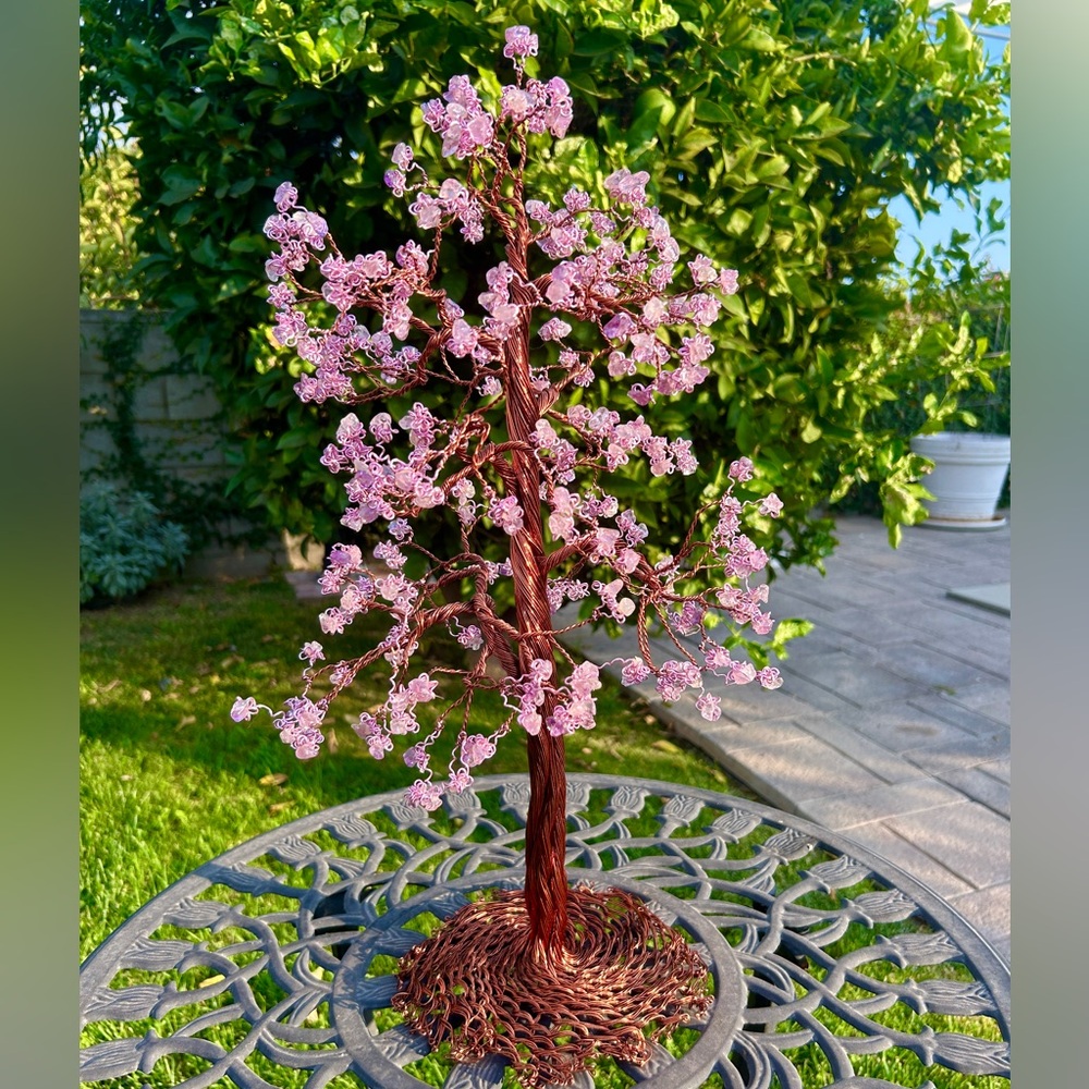 Lavendar Amethyst Crystal Wire Wrap Tree